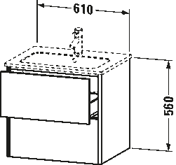 Vanity unit wall-mounted, XS4171