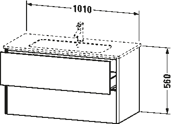 Vanity unit wall-mounted, XS4173