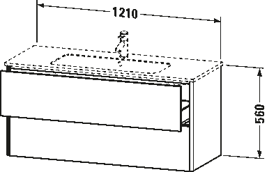 Vanity unit wall-mounted, XS4174