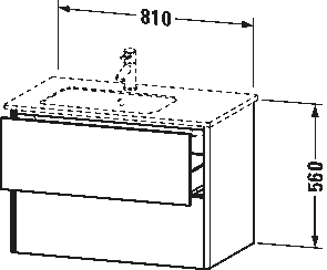 Vanity unit wall-mounted, XS4176