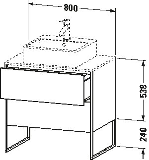 Console vanity unit floorstanding, XS4920