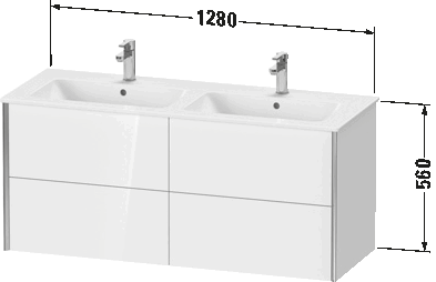 Vanity unit wall-mounted, XV4129