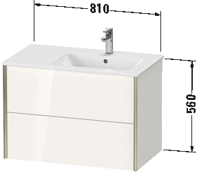 Vanity unit wall-mounted, XV4159