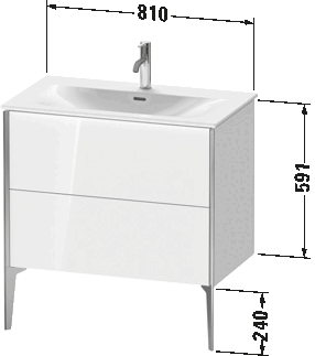 Meuble sous lavabo à poser, XV4302