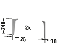 Plinth leg, XV9714