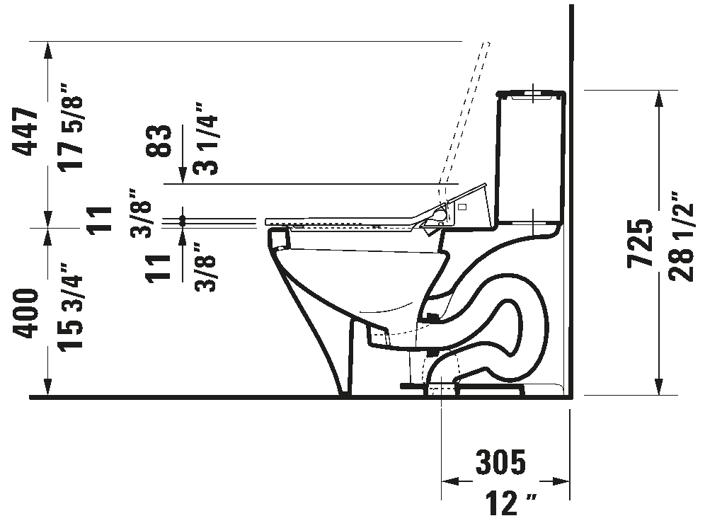 Shower toilet seat, 611200