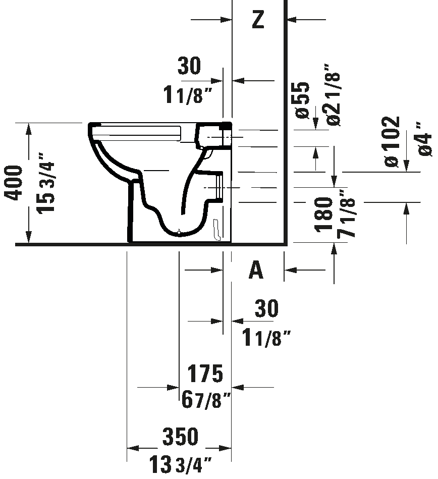 Floorstanding toilet, 218409