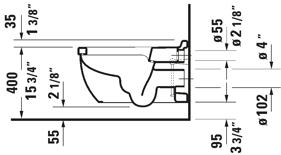 Wall Mounted Toilet, 222609