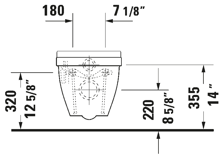 Wall Mounted Toilet, 222609