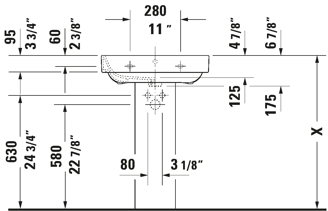 Wall Mounted Sink, 231660