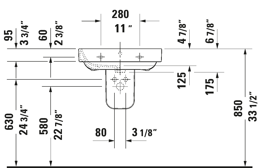 Wall Mounted Sink, 231660