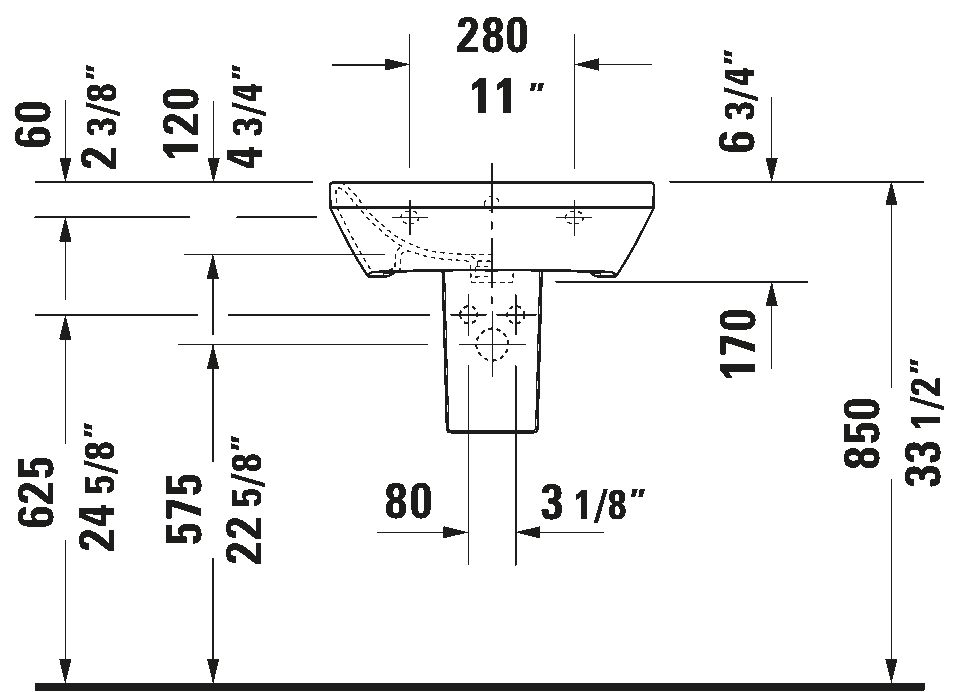 Wall Mounted Sink, 231955