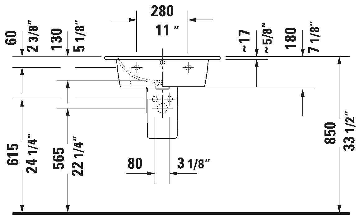 Wall Mounted Sink, 233663