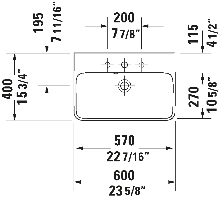 Wall Mounted Sink Compact, 234360