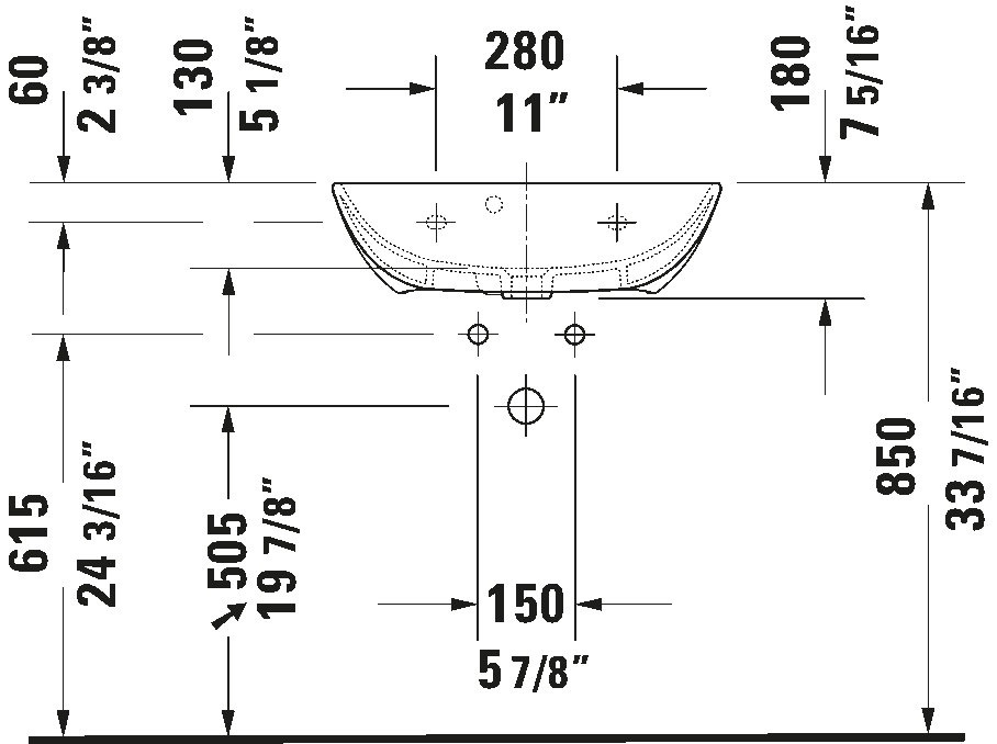 Wall Mounted Sink Compact, 234360