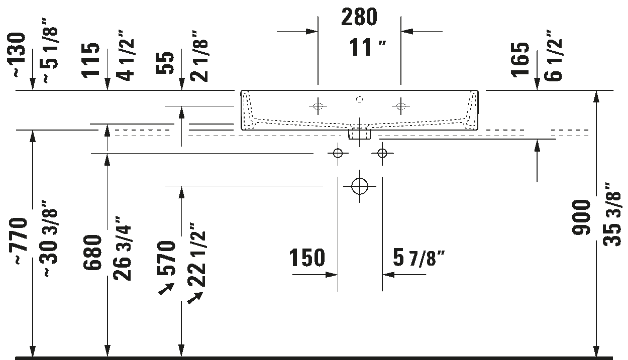 Wall Mounted Sink, 235080