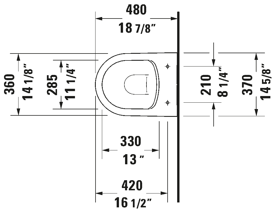 Wall Mounted Toilet Compact, 253009
