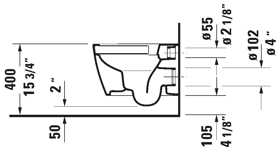 Wall Mounted Toilet Compact, 253009