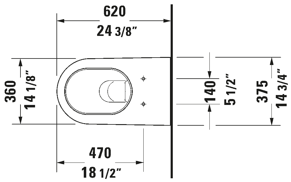 Wall Mounted Toilet, 253309