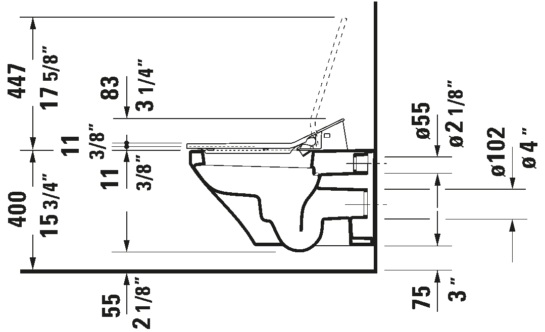 Shower toilet seat, 611200