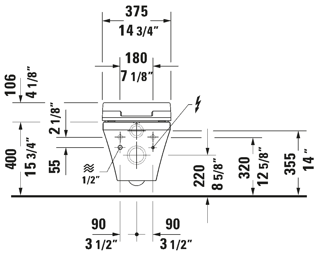 Shower toilet seat, 611200