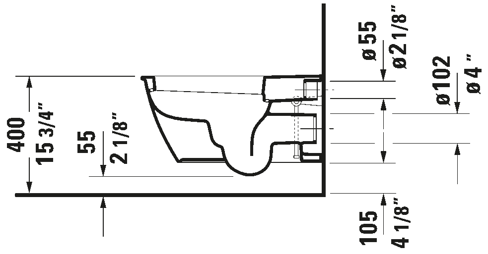 Wall Mounted Toilet, 254409