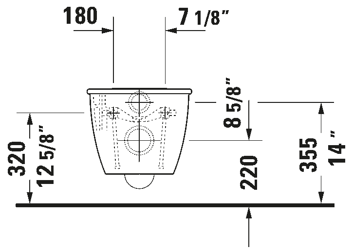 Wall Mounted Toilet, 254409