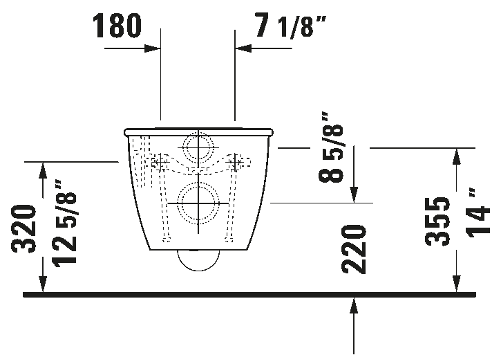 Wall Mounted Toilet, 254509