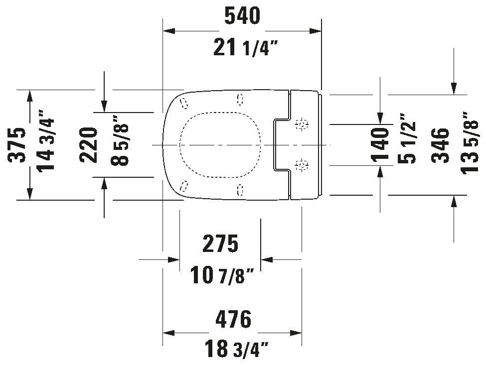 Shower toilet seat, 611200