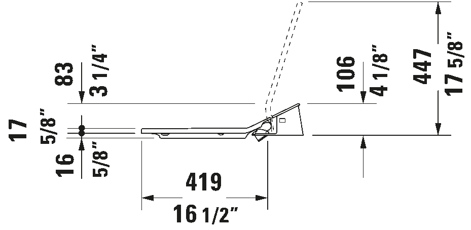 Shower toilet seat, 611200