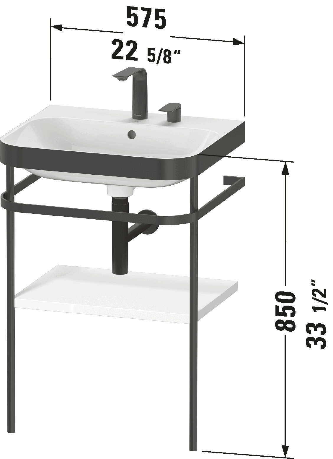 c-bonded Console Sink, HP4735 N/O