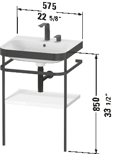 c-bonded Console Sink, HP4735 N/O
