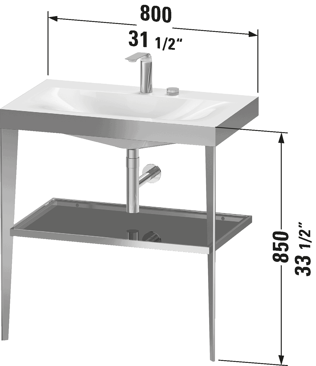 c-bonded Console Sink, XV4715 N/O