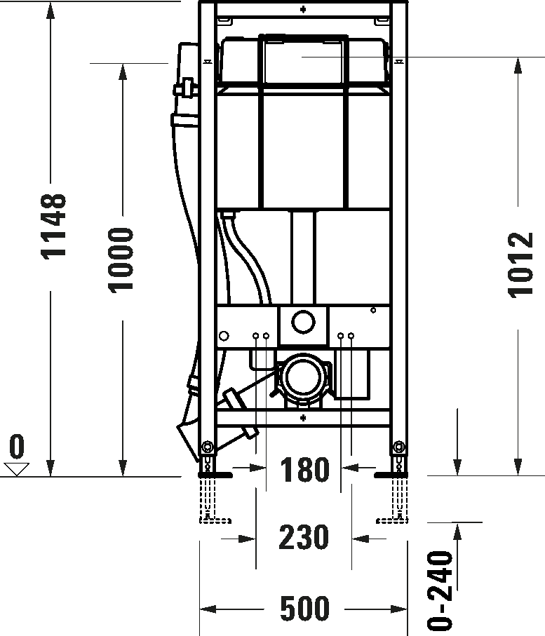 Installation element dry installation for WC, WD1014