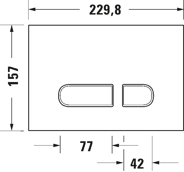 Mechanical actuator plate for WC A1, WD5002