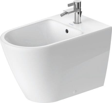 Floorstanding bidet, 2294100000 White High Gloss, Number of faucet holes per wash area: 1