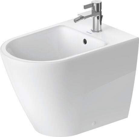 Floorstanding bidet, 2295100000 White High Gloss, Number of faucet holes per wash area: 1