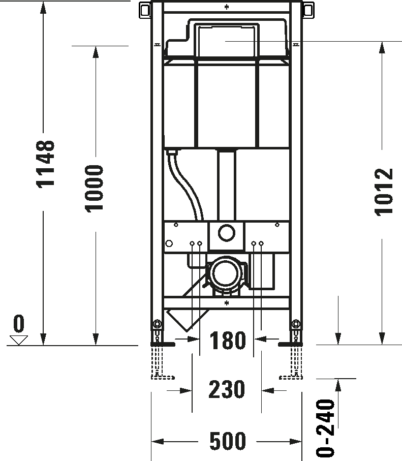 Installation element dry installation for WC Standard, WD1011