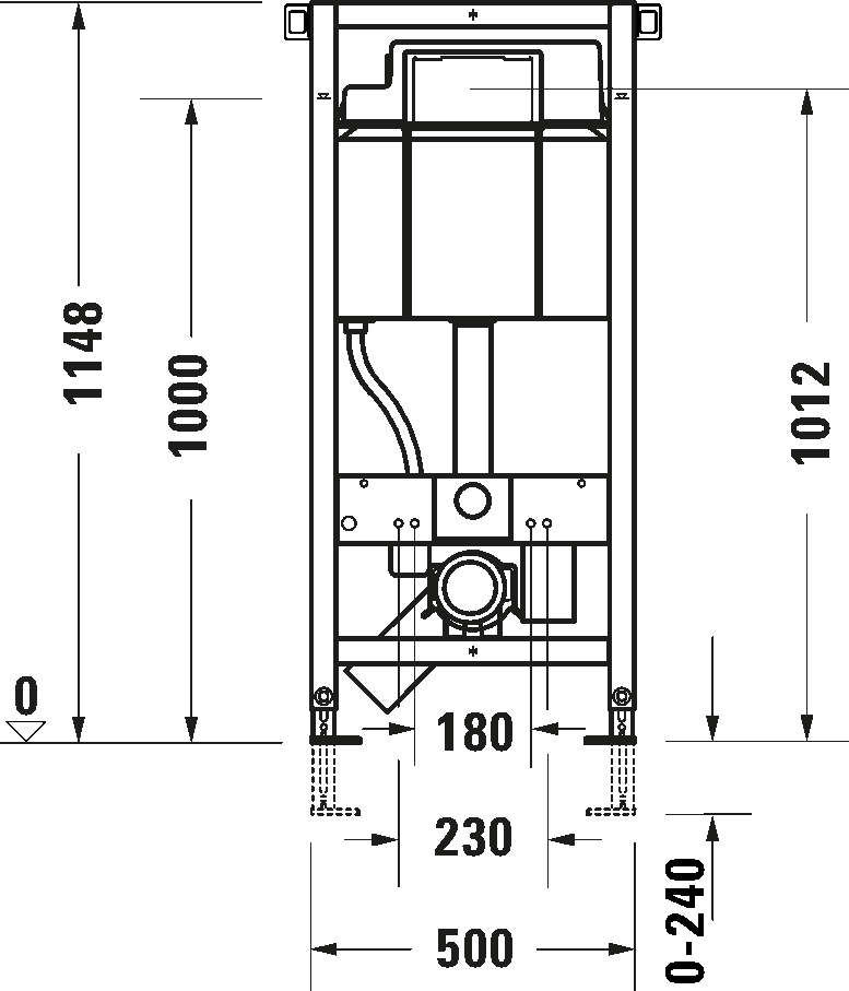 Installation element dry installation for WC, WD1013