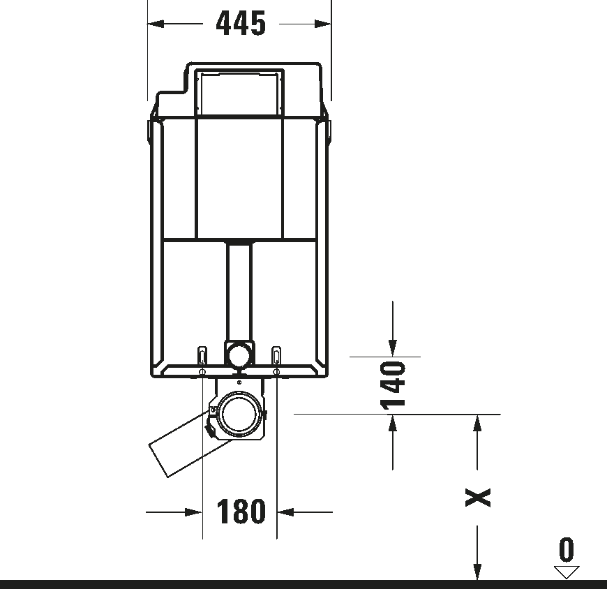 Installation element wet installation for WC, WD1015