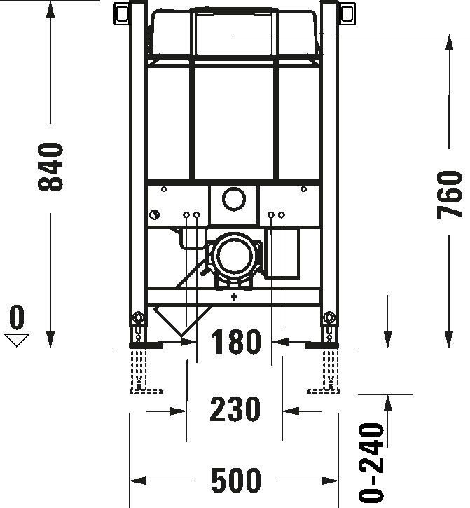 Installation element dry installation for WC Standard, WD1016