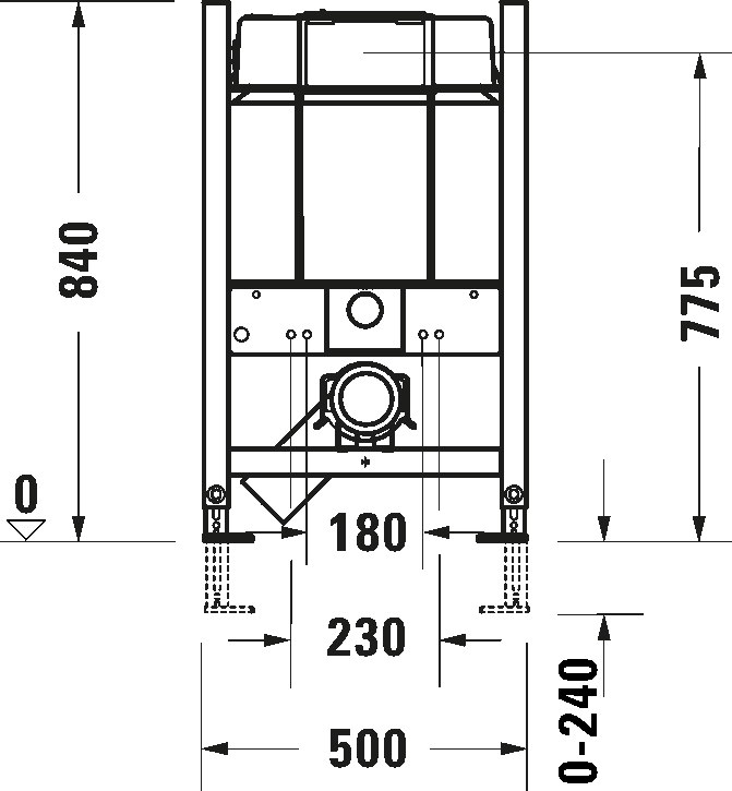 Installation element dry installation for WC Basic, WD1017