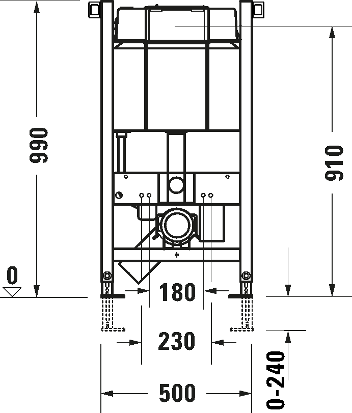 Installation element dry installation for WC Standard, WD1018