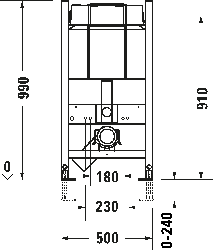 Installation element dry installation for WC Basic, WD1019