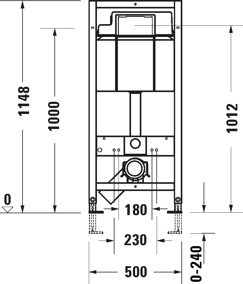 Installation element dry installation for WC Basic, WD1020