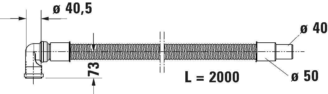 Waste and overflow with inlet, 792209