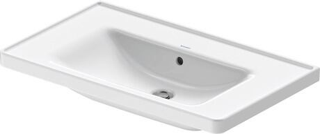 Washbasin, 2367800060 White High Gloss, Rectangular, Number of washing areas: 1 Middle, Back side glazed: No