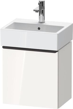 Vanity unit wall-mounted, DE4217LBD220000 White High Gloss, Decor, Handle Diamond black