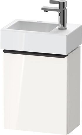 Vanity unit wall-mounted, DE4218LBD220000 White High Gloss, Decor, Handle Diamond black