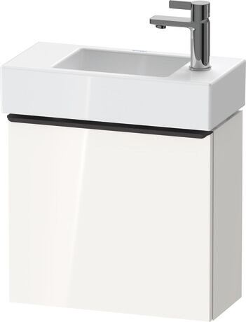 Vanity unit wall-mounted, DE4219RBD220000 White High Gloss, Decor, Handle Diamond black